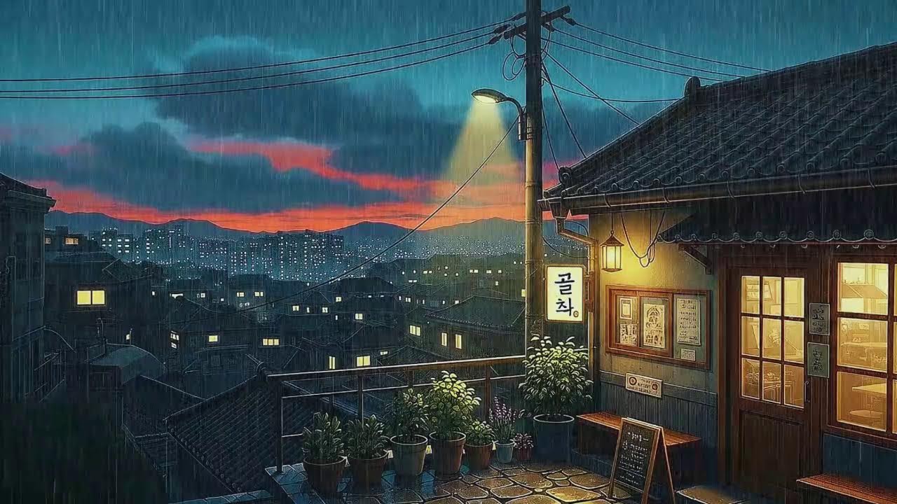 Rain Sounds x Lofi for Study in a Calm Korean Mood to Stay Focused 😌