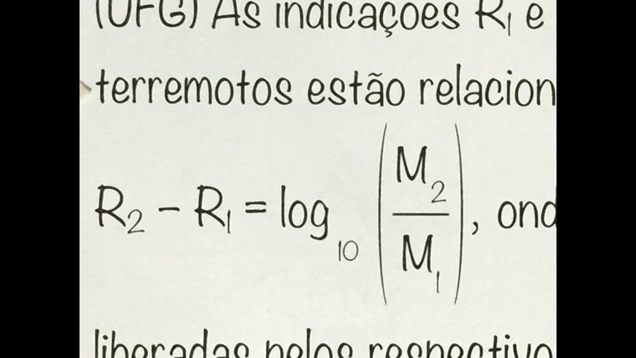 MFUNA | FL1 - A ESCALA RICHTER vem do logaritmo