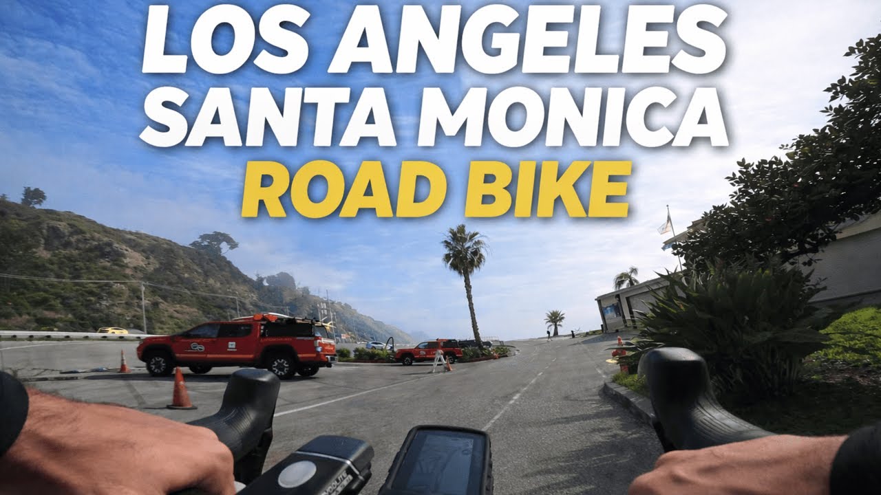 Sunset POV Bike Ride Along the Coast 🌅 | Relaxing Ocean Sounds (Santa Monica)