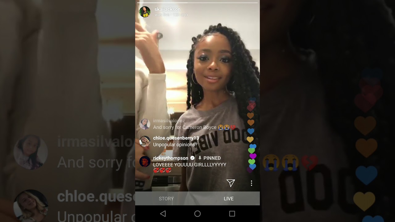 SkaiJackson on live with Josietotah❤️♥️