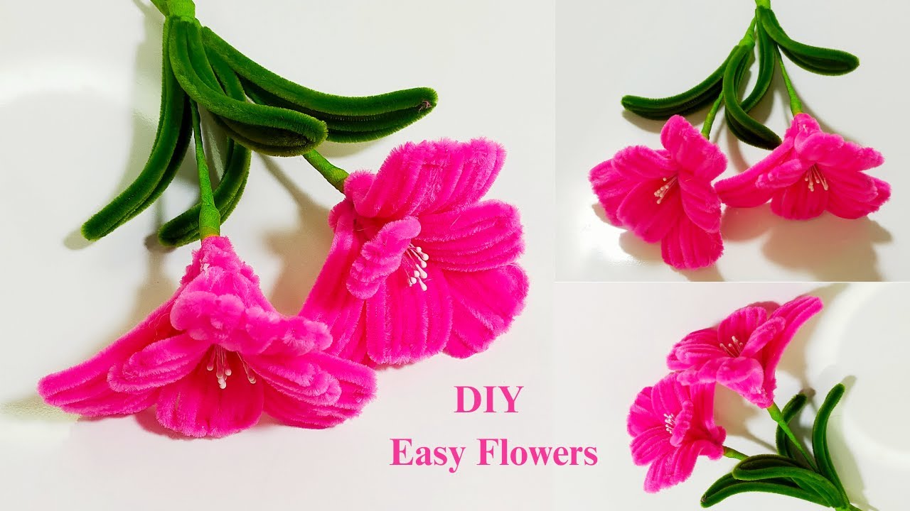 DIY Easy Flowers | Simple Way to make Easy Flowers out of Pipe Cleaner | Easy Pipe Cleaner Flower
