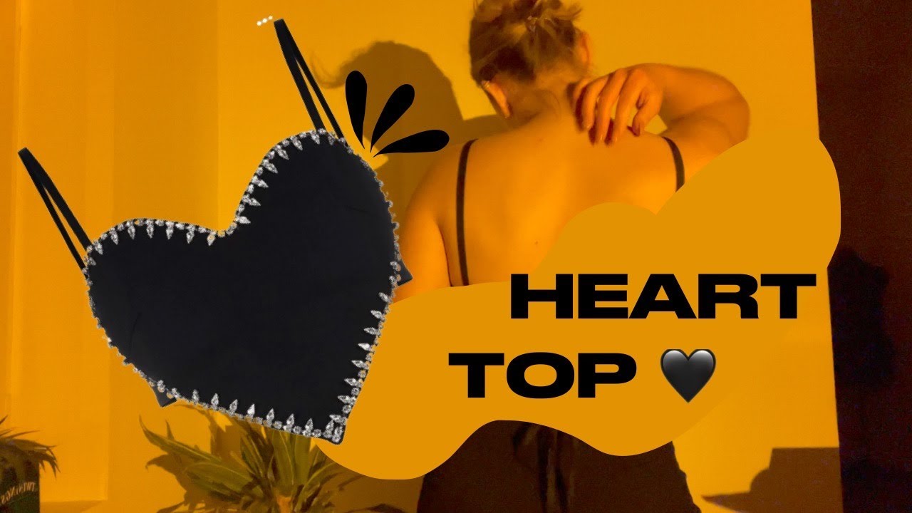 NADA to PRADA (St Valentin): AREA Crystal Trim Heart Top
