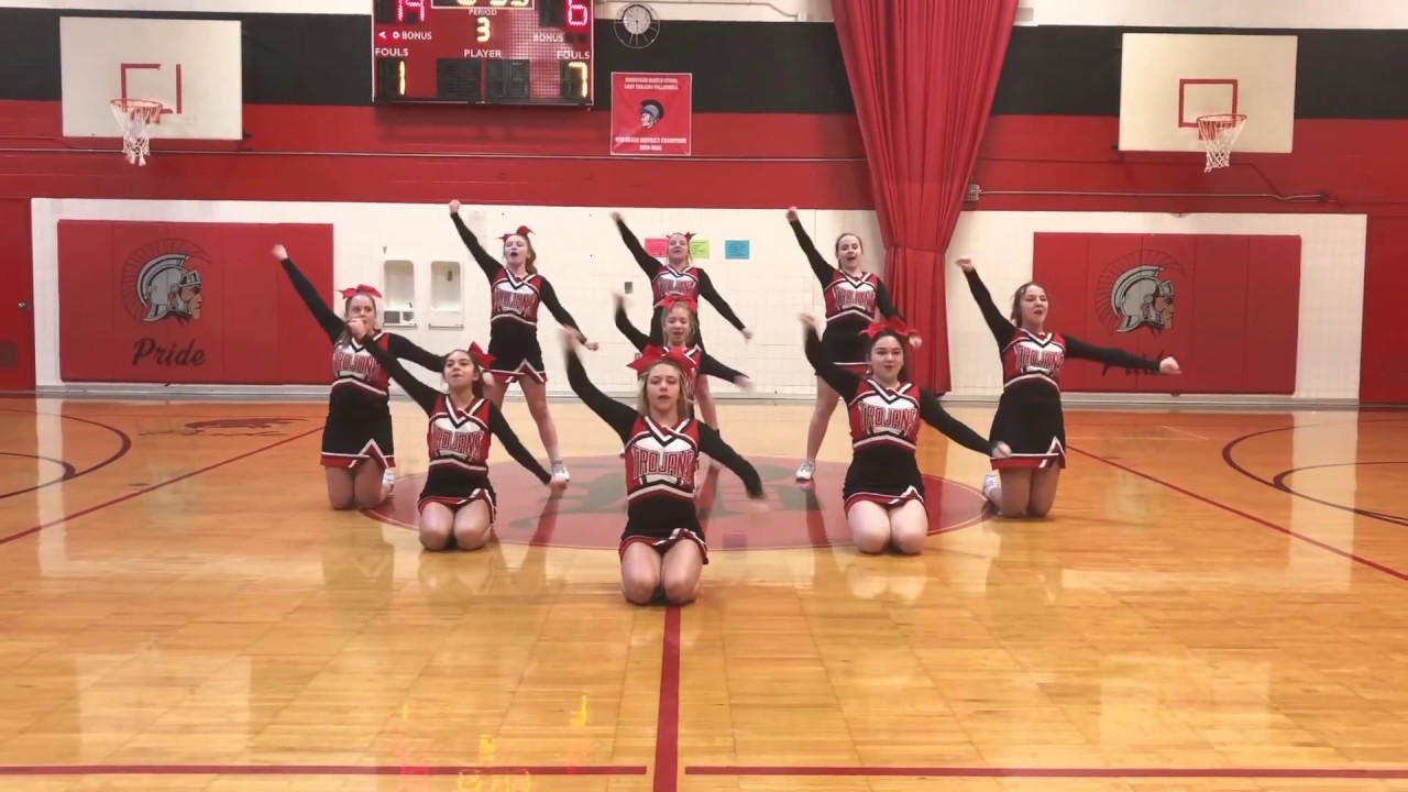 Brookpark Middle School Cheerleaders 2019 Basketball Halftime Routine