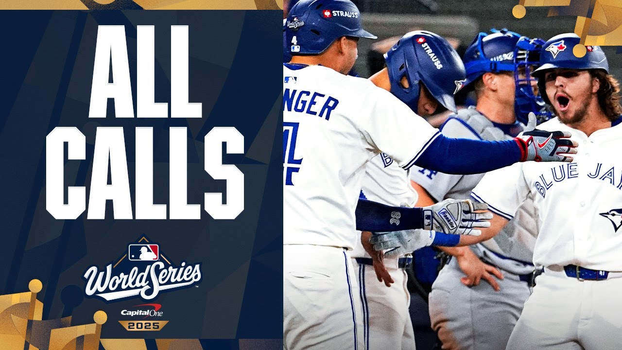 ALL CALLS of Addison Barger's EPIC grand slam for the Blue Jays in  the 2025 World Series (Game 1)!