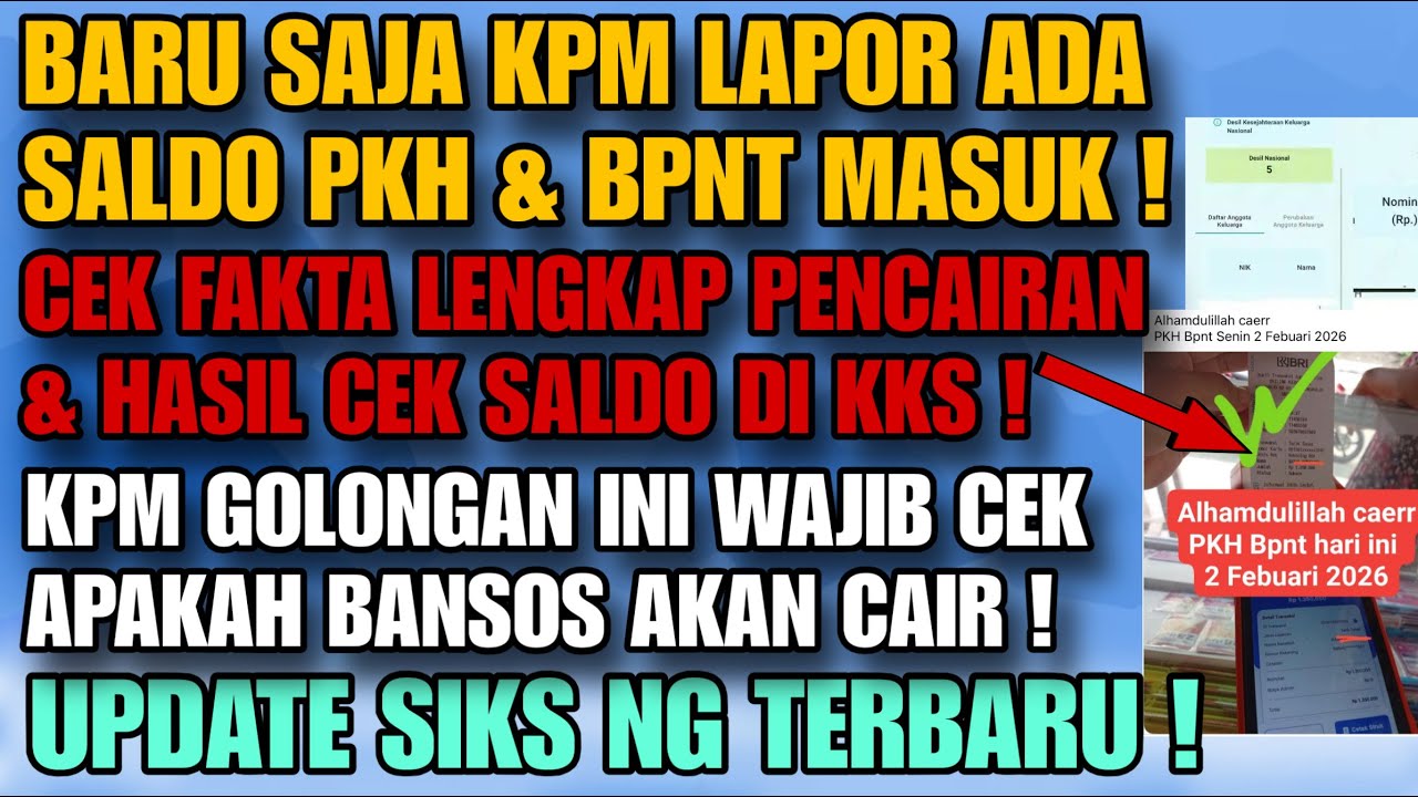 BARU SAJA ! KPM LAPOR PKH & BPNT CAIR HARI INI ! CEK FAKTA LENGKAPNYA ! HASIL CEK SALDO DI KKS !