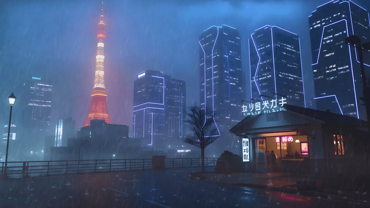 90s Tokyo Café 🌧️ Relaxing Rain Lofi for Focus and Work