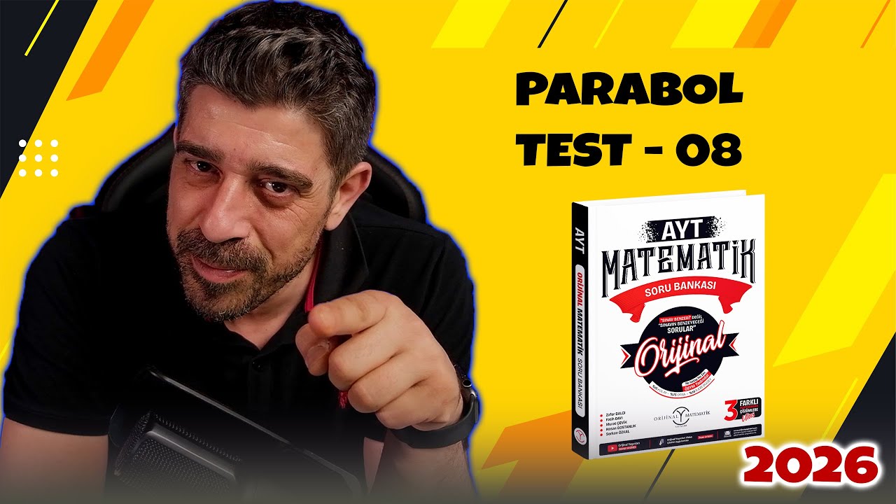 Parabol TEST 08 | 2026 ORİJİNAL MATEMATİK AYT SORU BANKASI | #yks2026