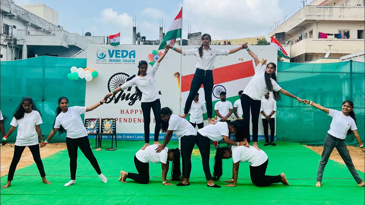 77th Independence Day Celebrations 2023 , Veda Degree College , Champapet