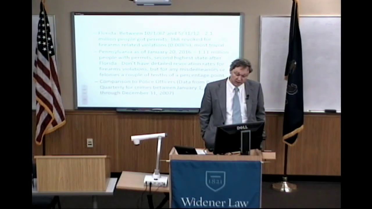 John Lott Presentation: Do Gun-Free Zones Make us Safer? | Widener Law Commonwealth