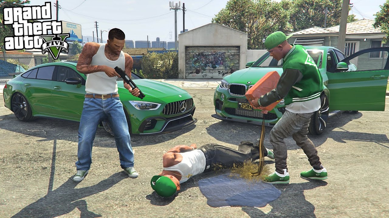FRANKLIN & CJ KILLS GROVE STREET SNITCH IN GTA 5!!! (GTA 5 Mods)