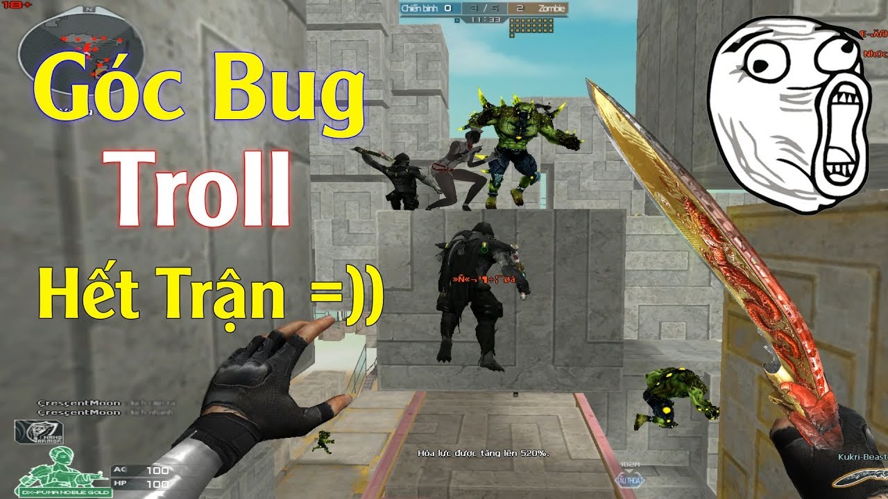 Góc BUG Troll Hết Trận Siêu Hài Zombie Escape - Rùa Ngáo