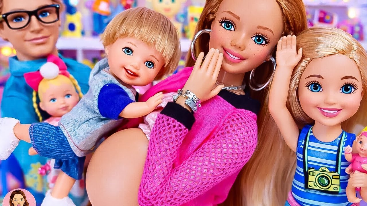 Barbie Midge & Ken Doll Family Morning Routine /  바비인형 가족일상 인형놀이 상황극
