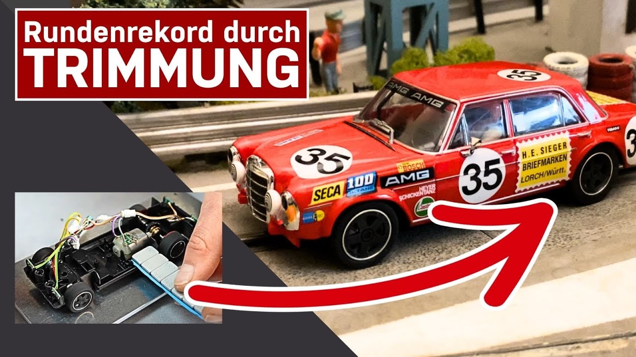 Slotcar TRIMMUNG - So liegt der Mercedes wie ein Brett
