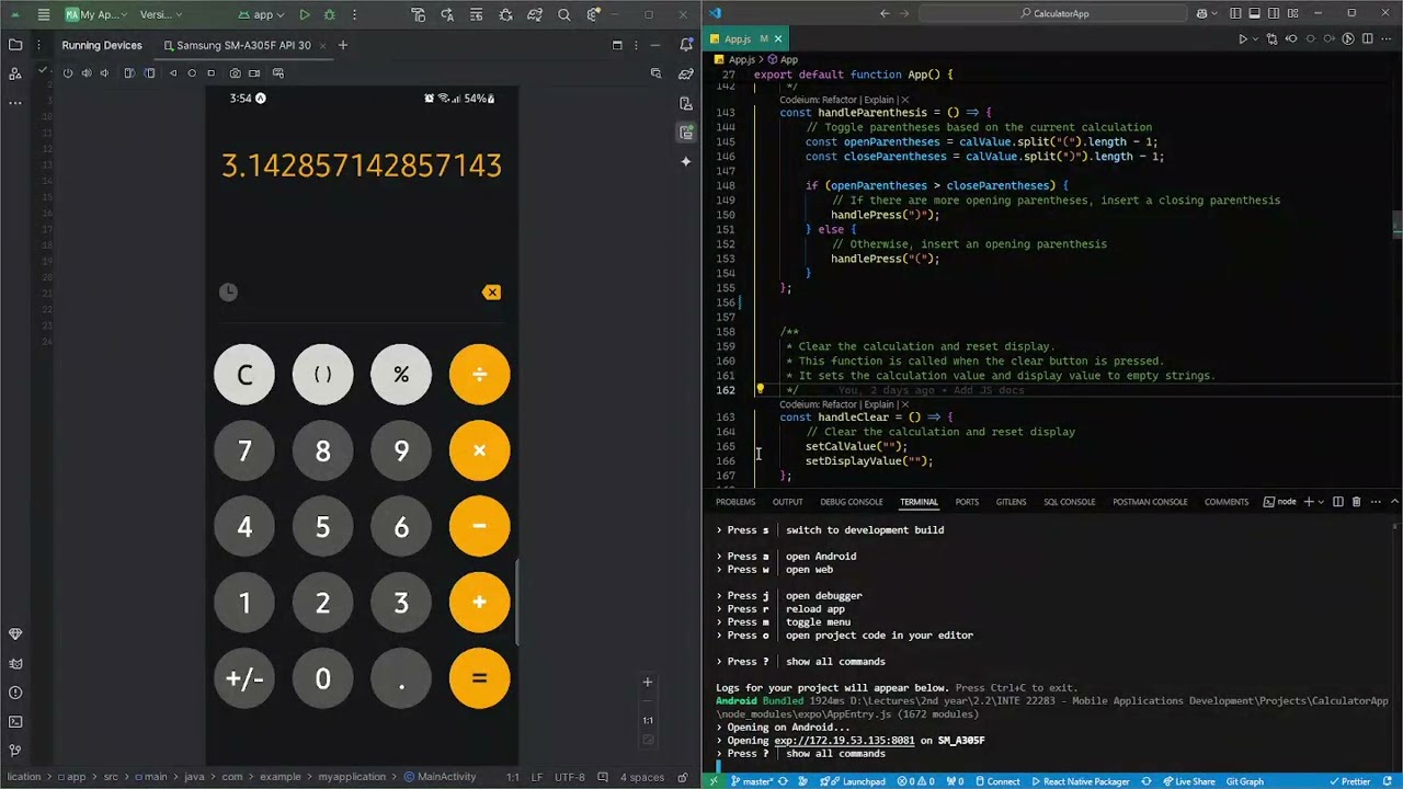 Calculator Using Expo (ReactJS) | Build a Simple React Native Calculator App