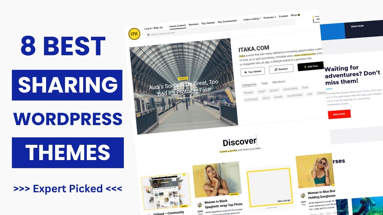 8 Best Content Sharing WordPress Themes