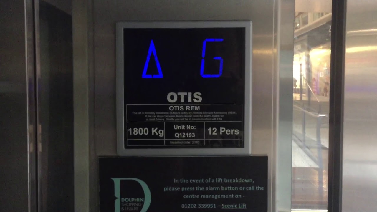 Glass Schindler M Series Modernised By Otis Lift @ Dolphin Shopping Centre In Poole