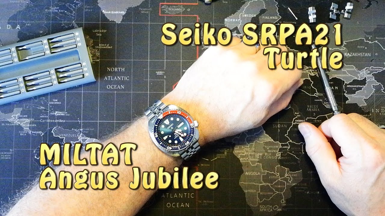 SEIKO SRPA21 Turtle - MILTAT (Strapcode) Angus Jubilee:  From Wrapping to Wrist. No edits, no Jabber