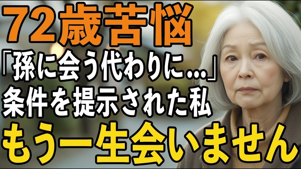 「孫に会わせてあげるよ」その言葉に喜んだのも束の間。息子夫婦が出した要求に72歳の私が選んだ人生最後の自由【60代以上の方へシニアライフ】