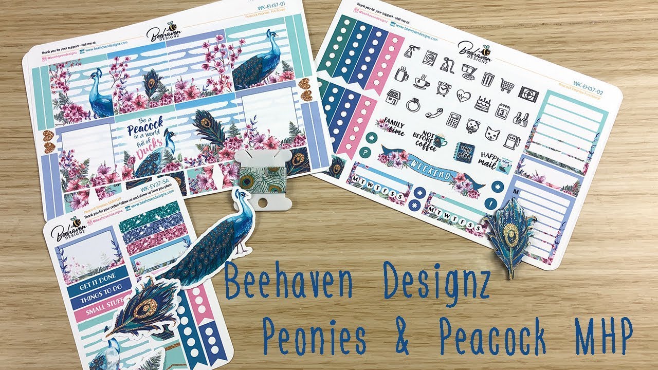Beehaven Designz Peonies & Peacock Mystery Honey Pot Reveal