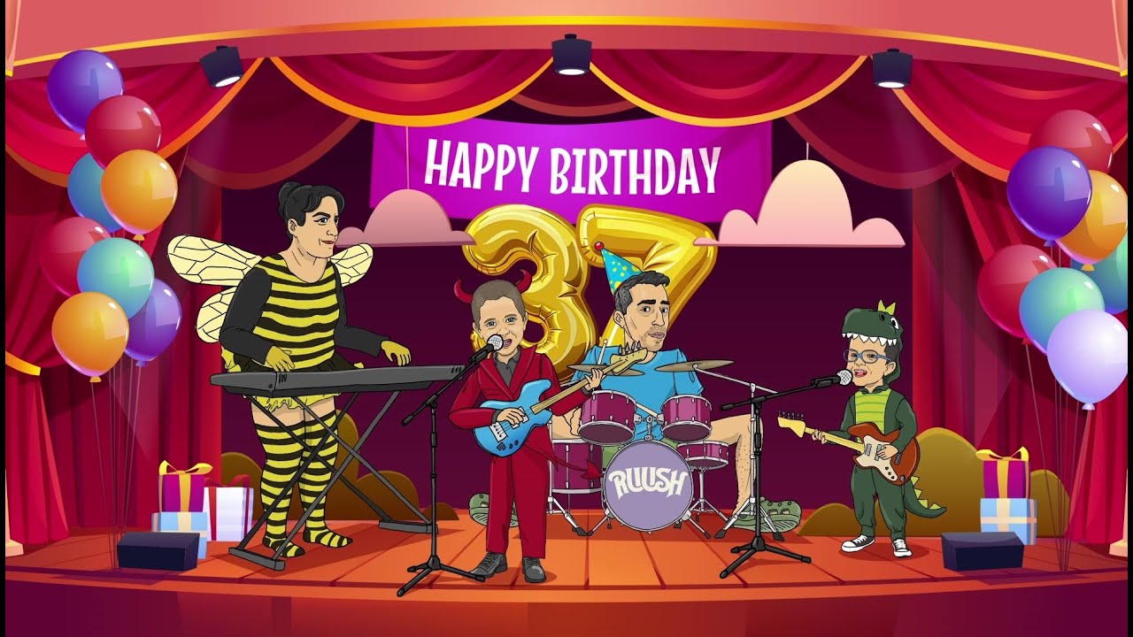 🎉 Animated Birthday Greeting Clip | Happy Birthday Song 🎂