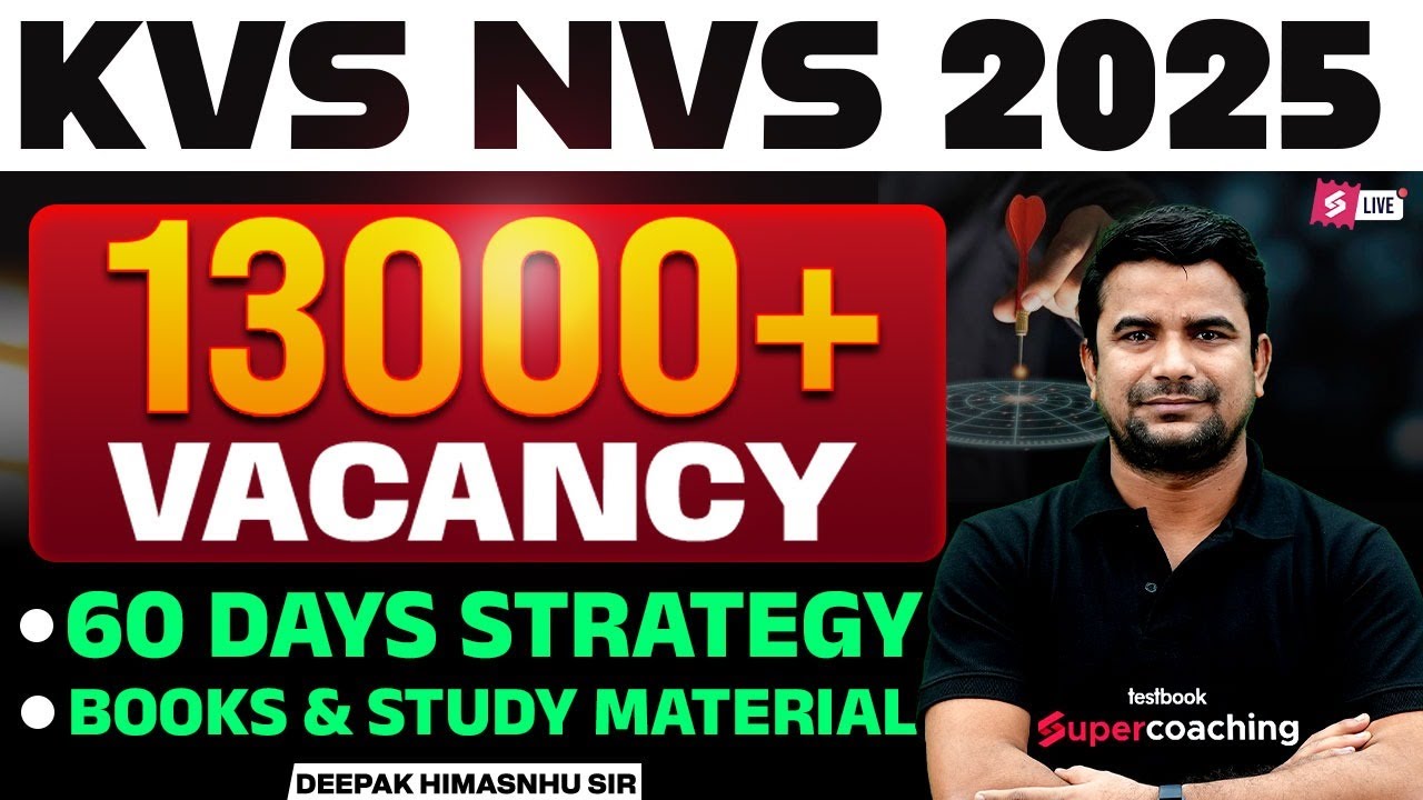 KVS NVS Vacancy 2025 | KVS NVS Tier 1 Preparation Strategy 2025 | KVS NVS Books & Study Plan | DH