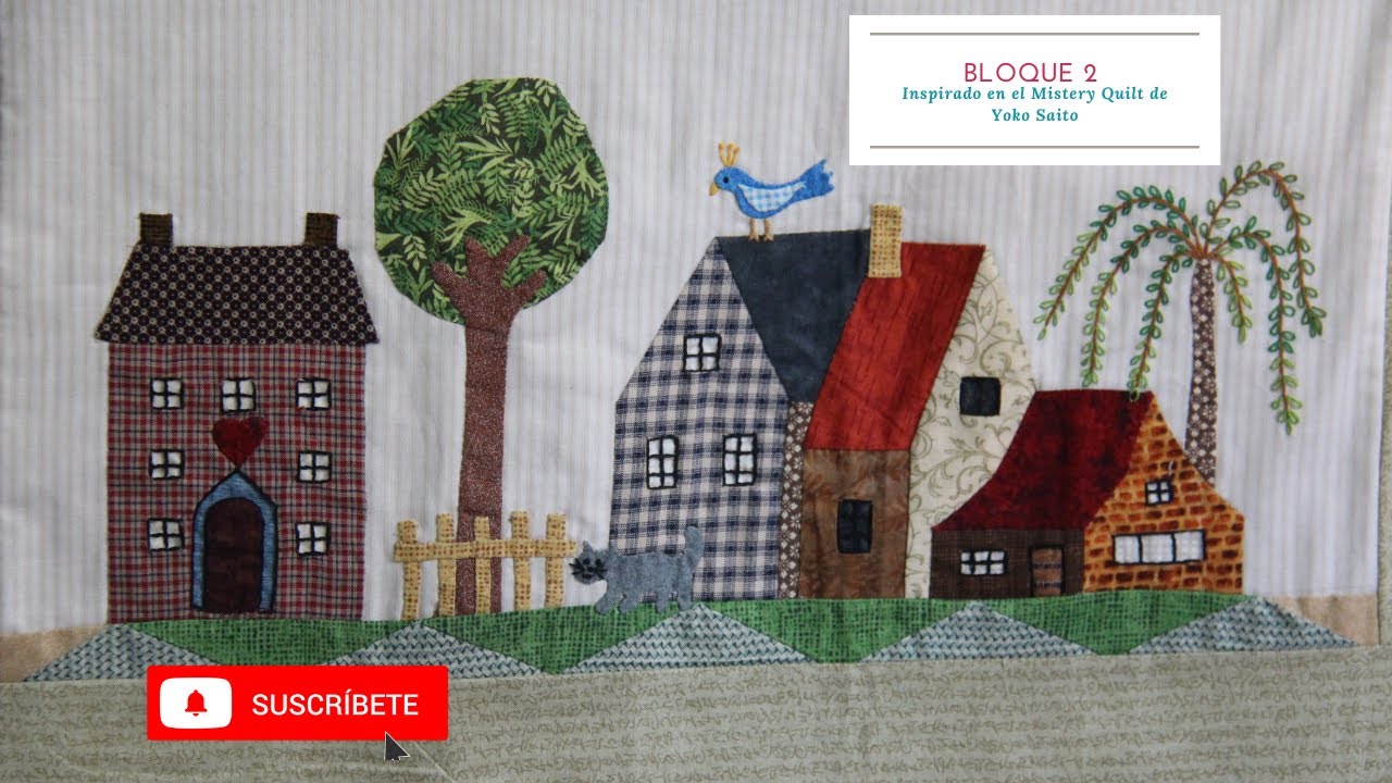 Bloque  2  inspirado en el Mistery quilt de YoKo Saito