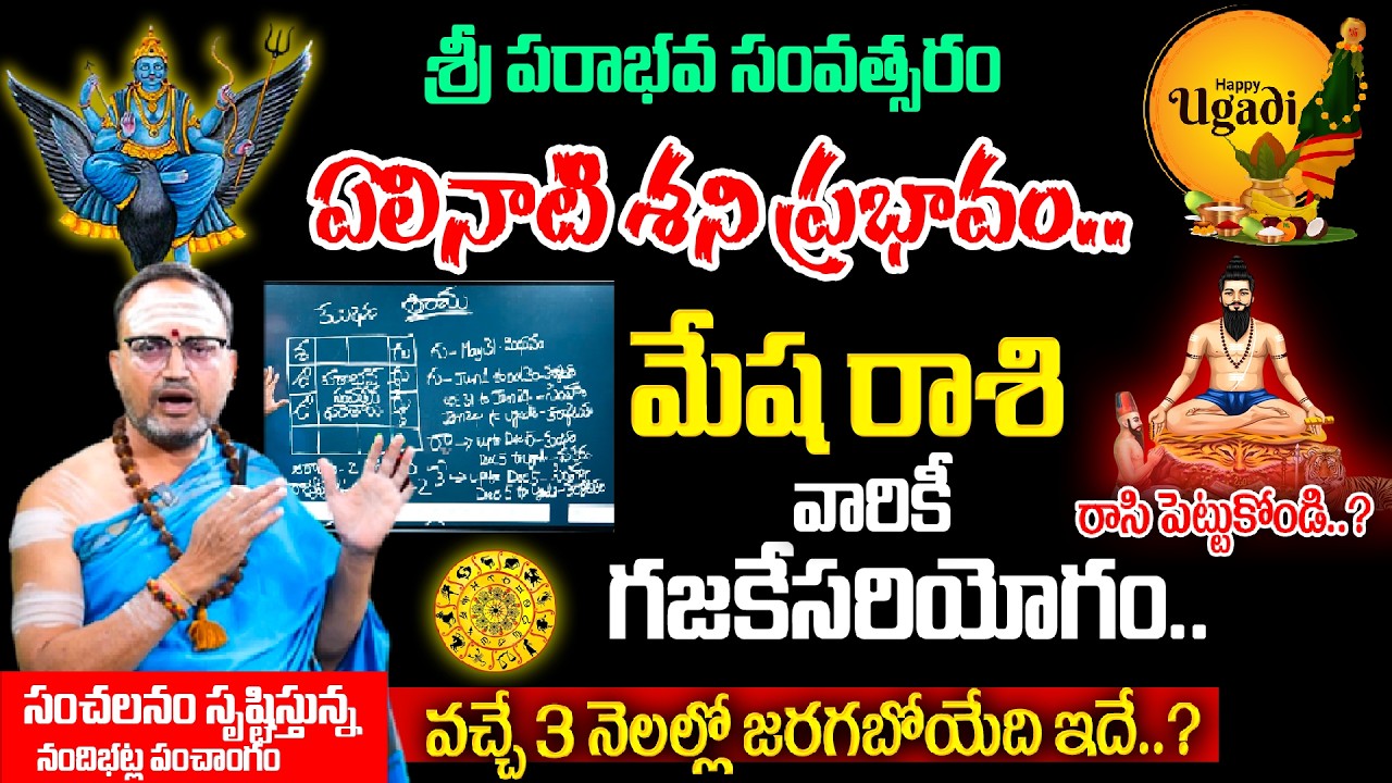 Mesha Rashi (Aries) ♈ Ugadi 2026-27🔥Rasi Phalalu Telugu – Nandibhatla Ugadi Rasi Phalalu 2026