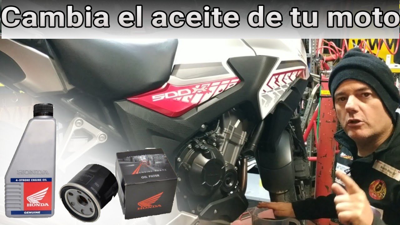 Cambiar el aceite de tu moto ejemplo en Honda cb500x