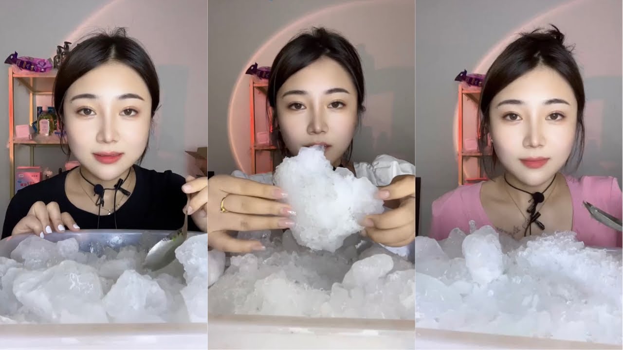 White Ice Eating ASMR | Crushed Ice | Ice Eating