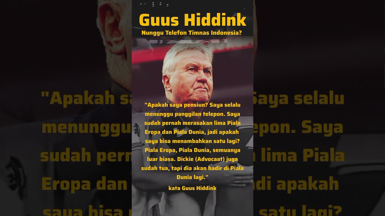 Guus Hiddink for Timnas 