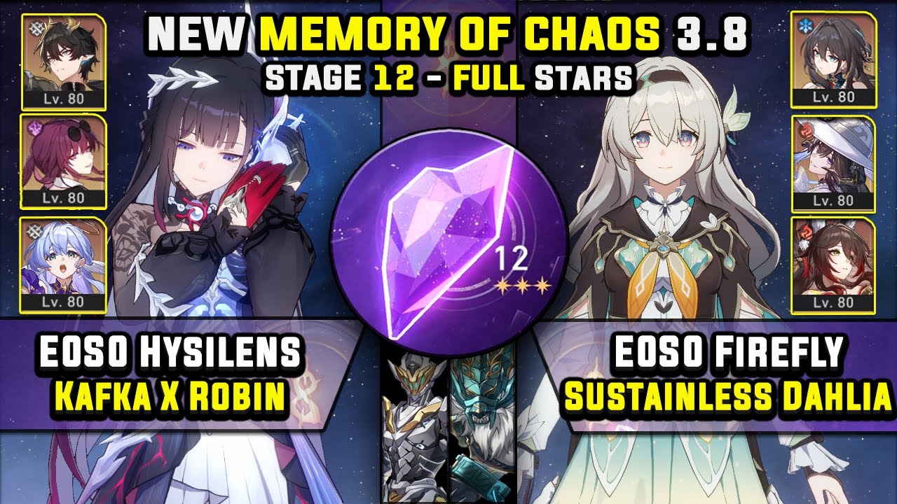 E0 Hysilens Team & E0 Firefly Carry W/ Dahlia (3 Stars) Memory Of Chaos 12 Honkai Star Rail 3.8