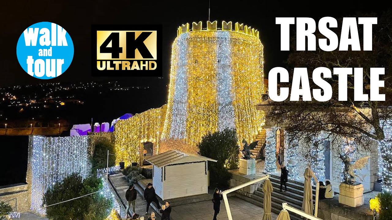 Christmas Lights at Trsat Castle in Rijeka, Croatia in 4K UHD (60 fps)