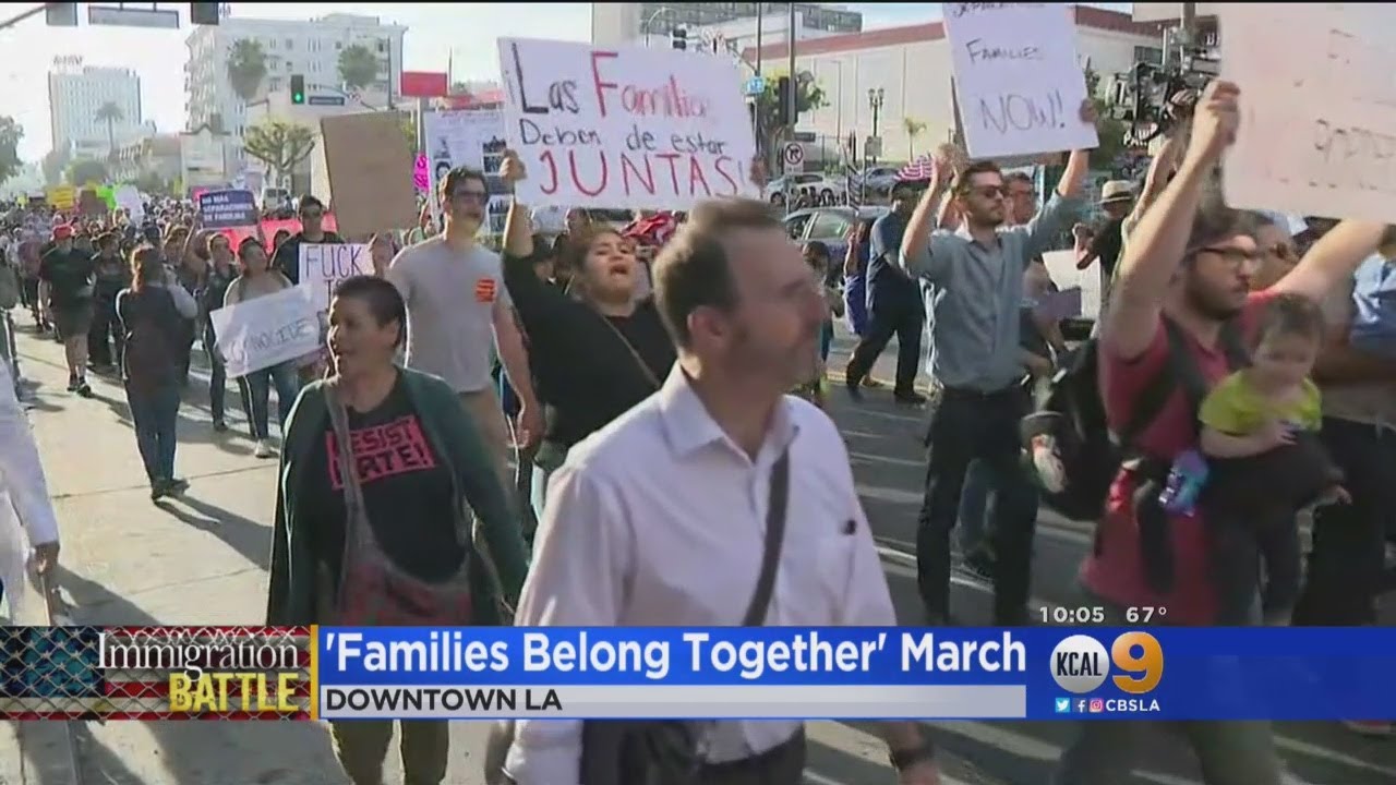 Hundreds Rally To 'Keep Families Together' In Downtown LA