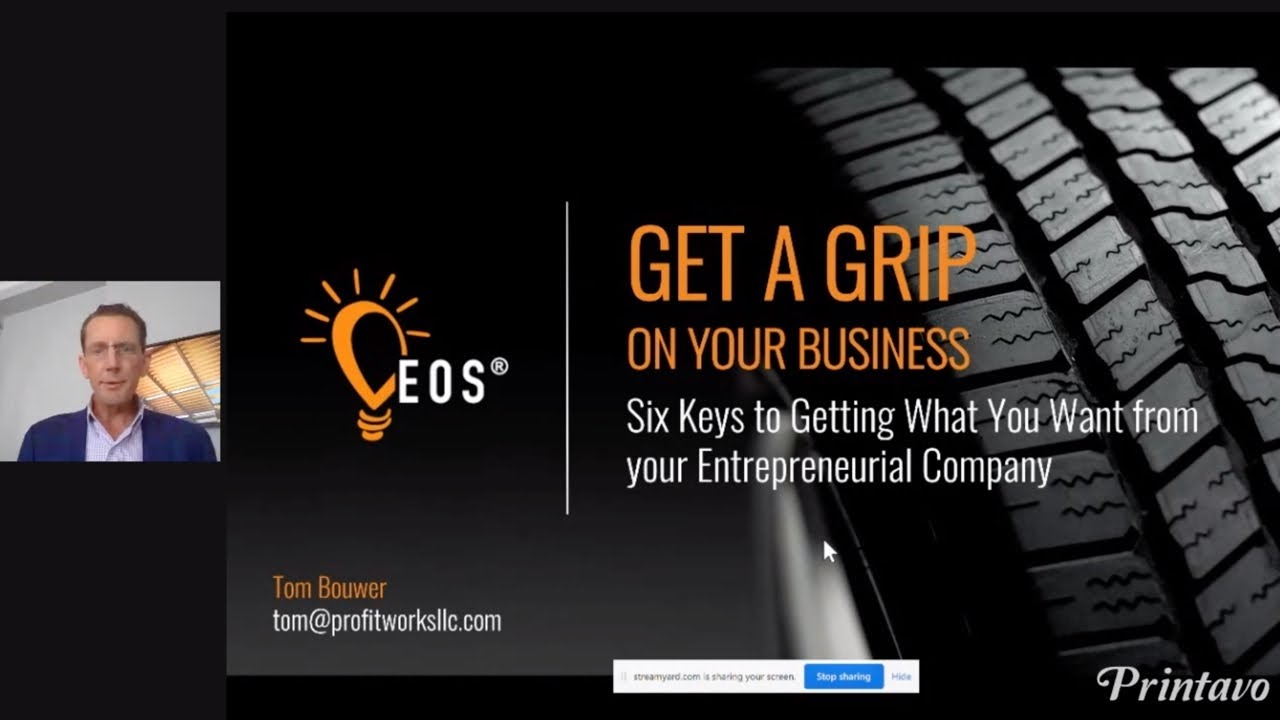Getting a Grip on Your Print Shop | Tom Bouwer (Traction and EOS Expert) at PrintHustlers Conf 2020