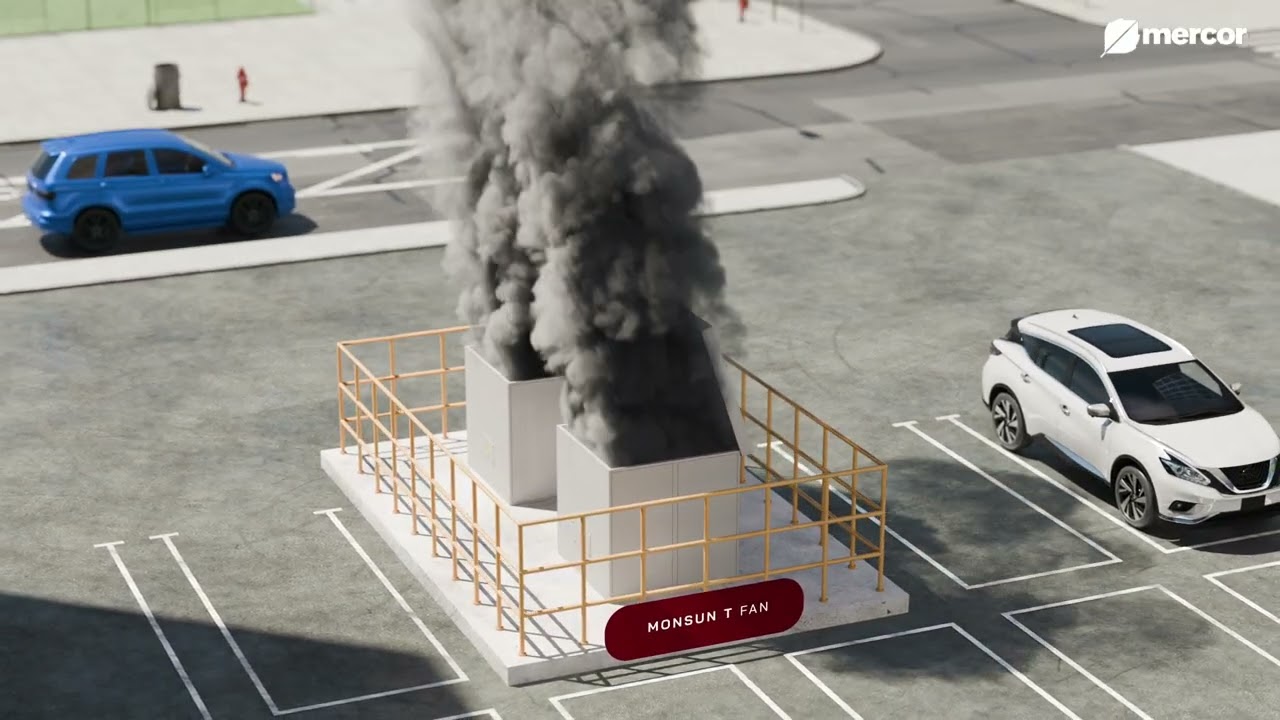 Fire in the underground garage
