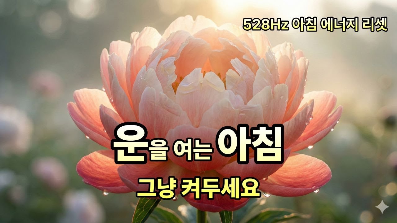 운을 여는 아침 ☀️ 하루가 선물처럼 풀리는 기분 좋은 주파수ㅣ528Hz 아침 에너지 리셋 💛