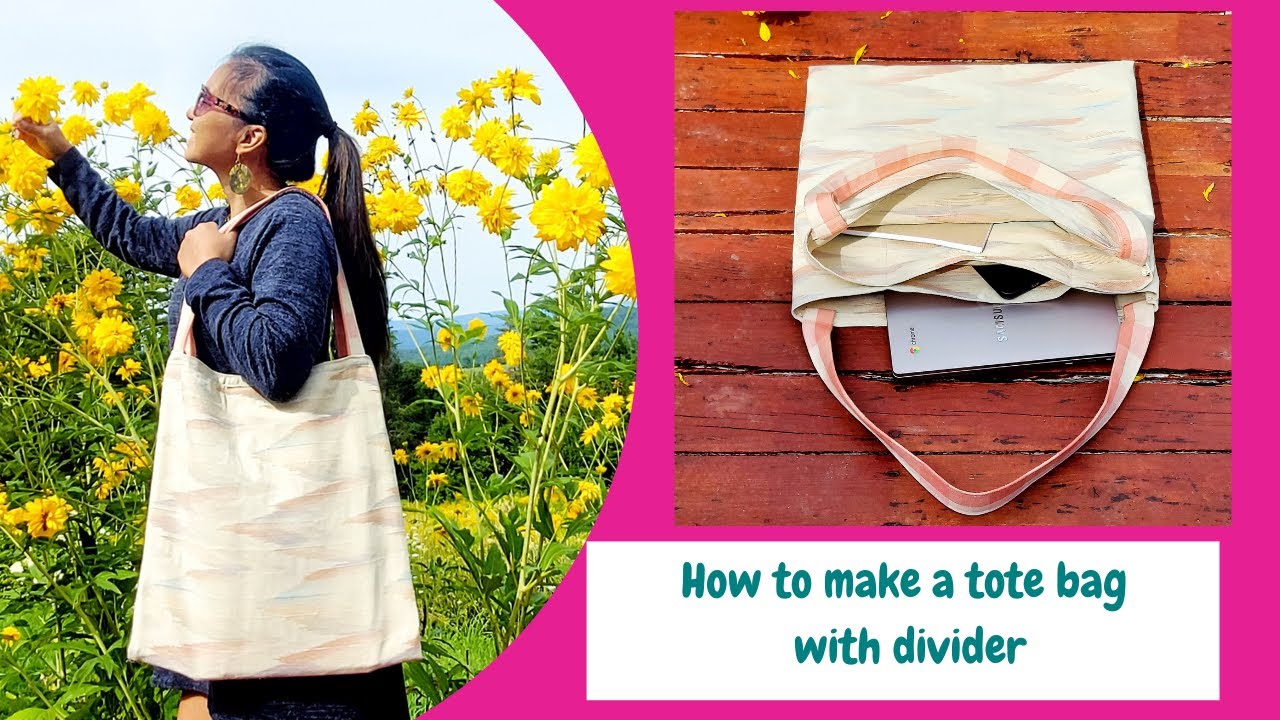 DIY Tote Bag Using Upholstery Fabric/Sew a Tote Bag with only one fabric/Reusable All-around bag