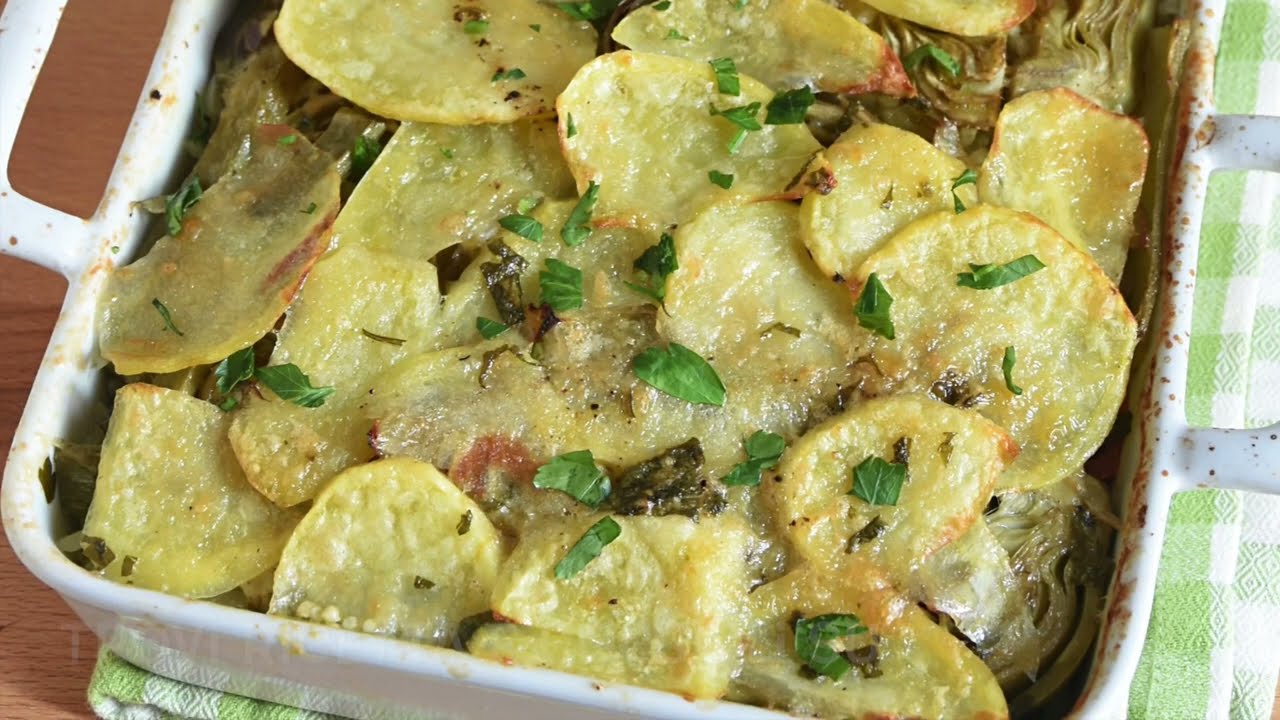 Riso patate e carciofi alla pugliese: la tiella barese vegetariana con carciofi | Il chicco di mais