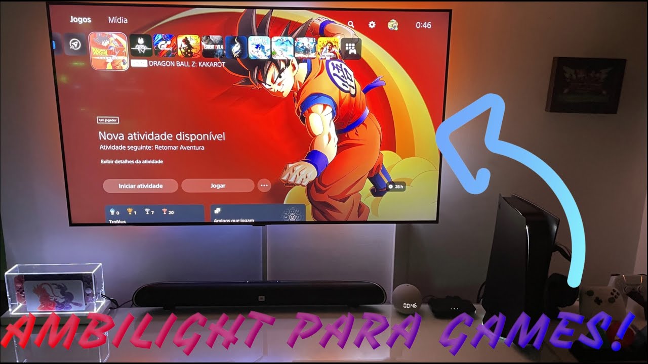 COMPREI A AMBILIGHT DO ALIEXPRESS PARA O PS5! FICOU LEGAL? 🤔 ( MODELO 1.4 b )