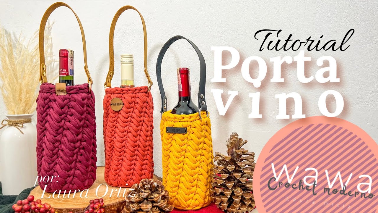Porta Vino - Tutorial en Trapillo - paso a paso