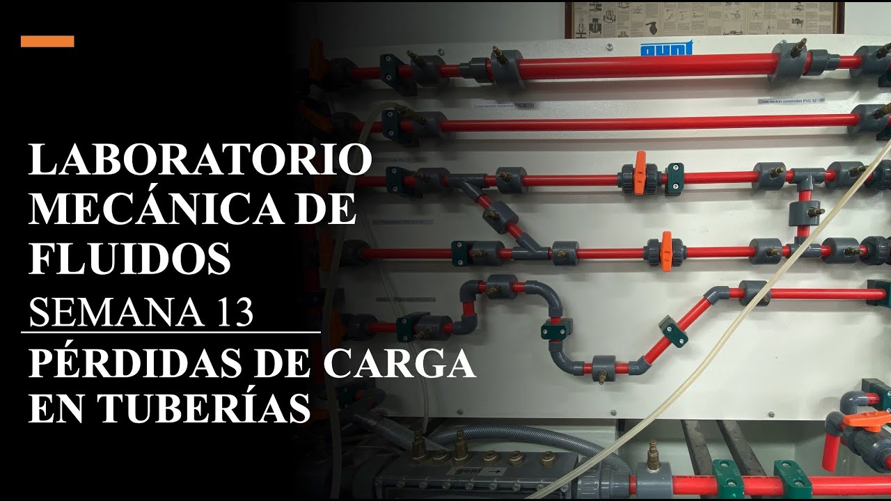 SEMANA 13 LABORATORIO MECANICA DE FLUIDOS PÉRDIDAS DE CARGA