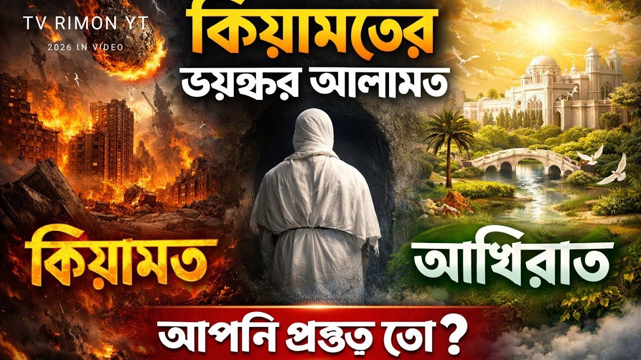কিয়ামতের  ভয়ংকর আলামত সম্পর্কে আলোচনা |Bangla new was 2026 in video |#2026 #2kcommunity rimon 💕💕 💔