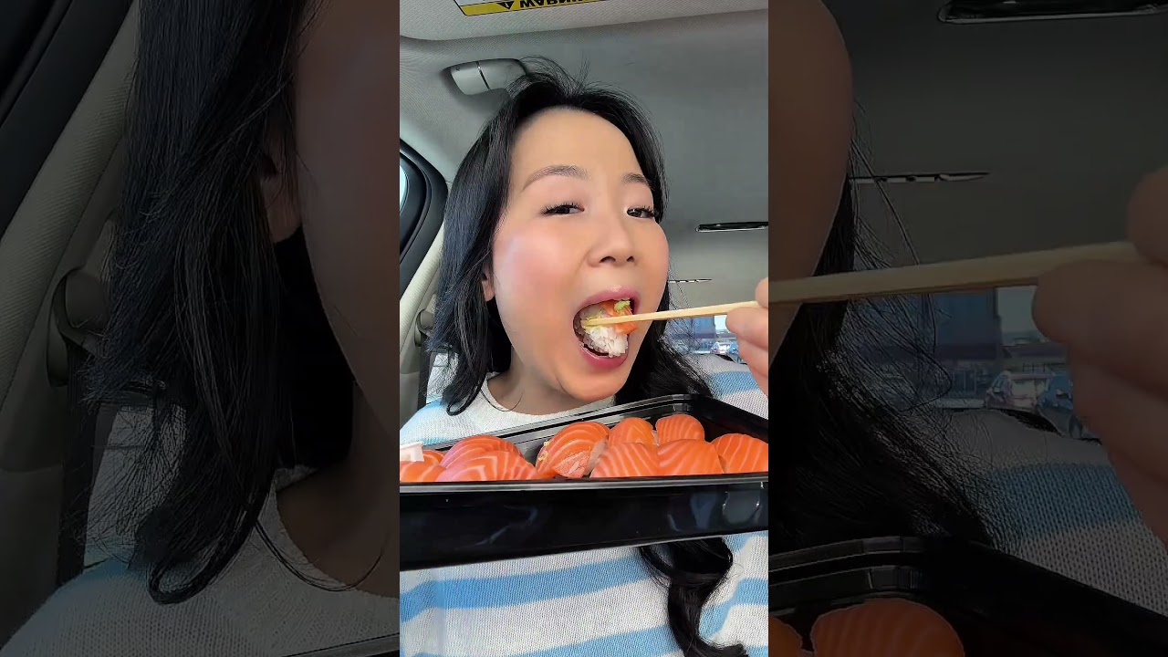 come try these FAT nigiri&rsquo;s at 📍sushi & joy 🫶🏼  #fatsalmon #vegassushi #salmon #vegasfood