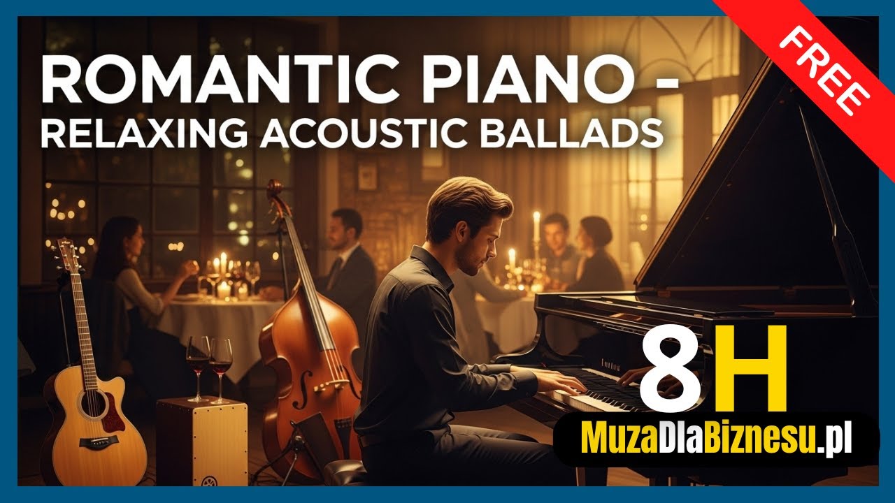Romantic Piano 8h – Relaxing Acoustic Piano Ballads for Restaurants, Dinner, Wine & Romantic Music