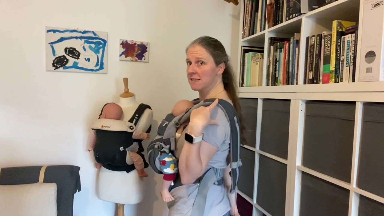 Как использовать переноску ErgoBaby Omni 360 с новорожденным ребенком, перекрещивая ремни