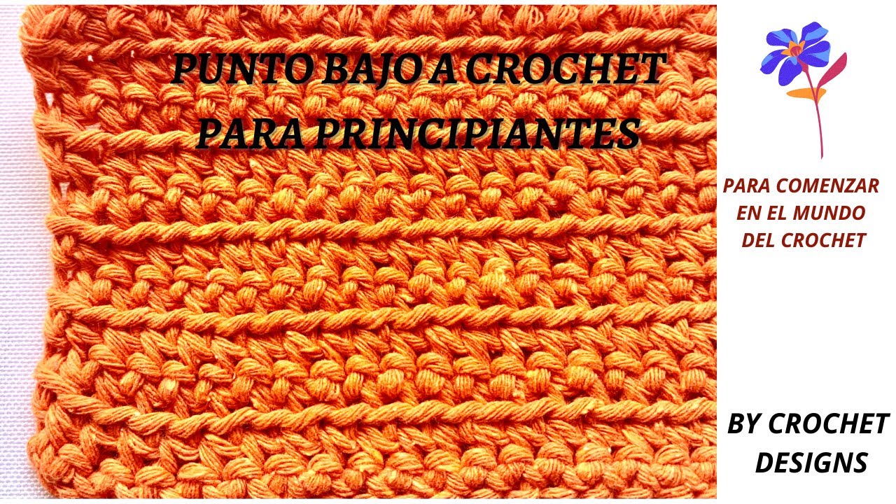 CROCHET PARA PRINCIPIANTES - MEDIO PUNTO  😉🌺