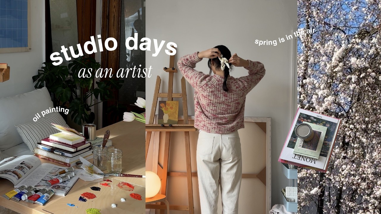 march vlog: trying oil painting, early spring days & life chats