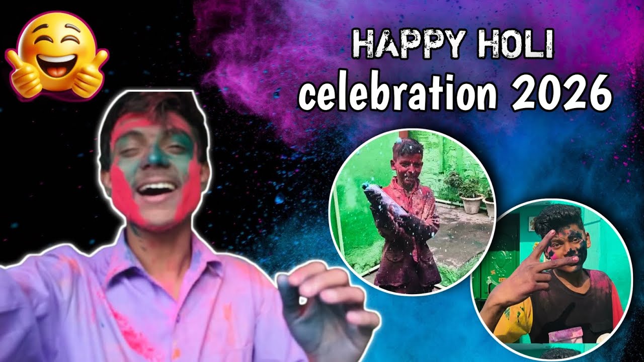 Holi celebration 2026 with family