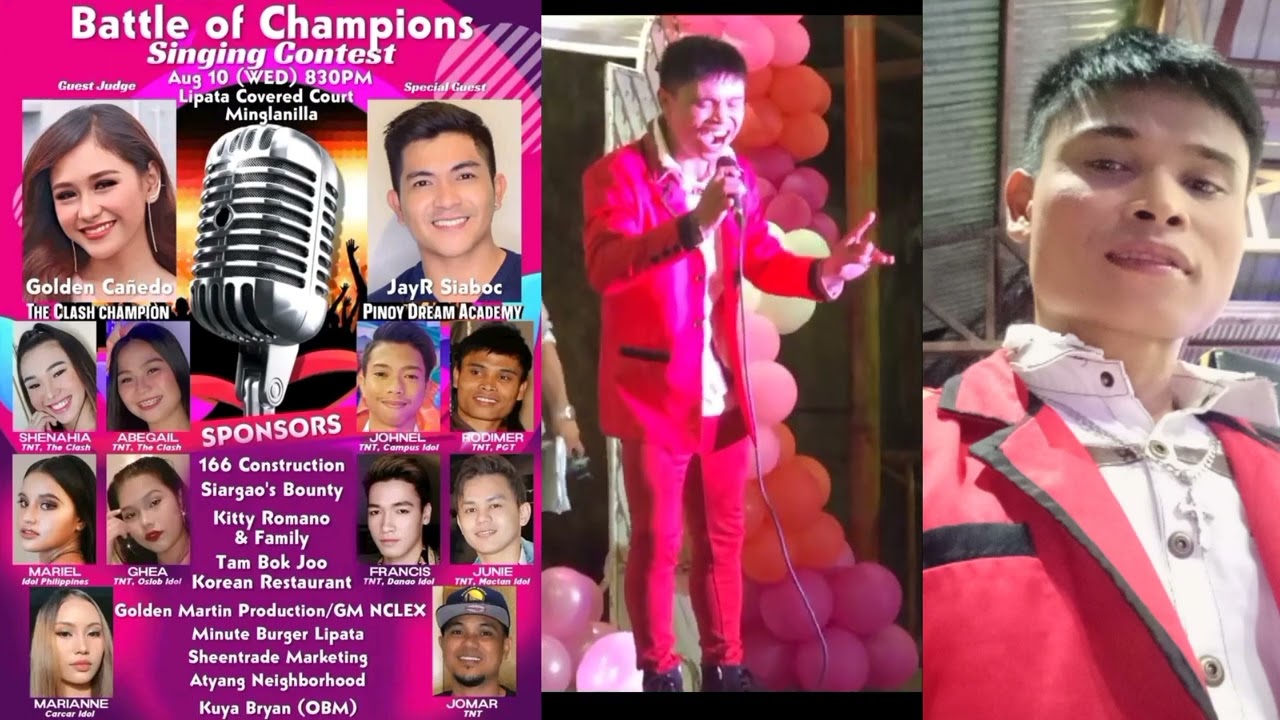 BATTLE OF CHAMPION SINGING CONTEST (LIPATA MINGLANILLA CEBU)(BULAG PIPI AT BINGI) Rodimer Basellote
