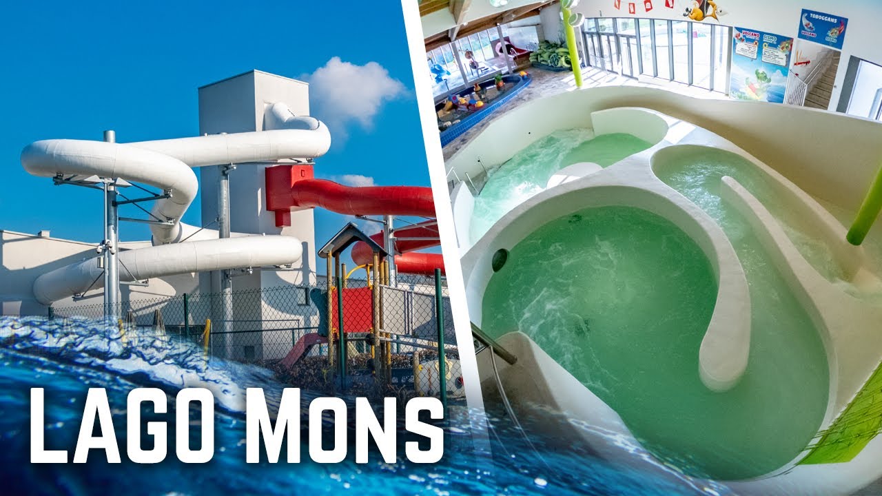 ALL WATER SLIDES at LAGO Mons Piscine du Grand Large!